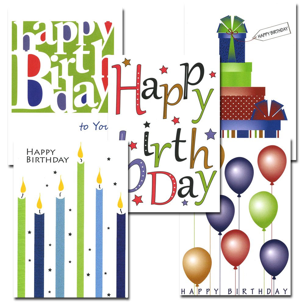 Birthday Note Card Assortment - Box Of 30 Cards & 32 Envelopes 19 71GuR0MryRL