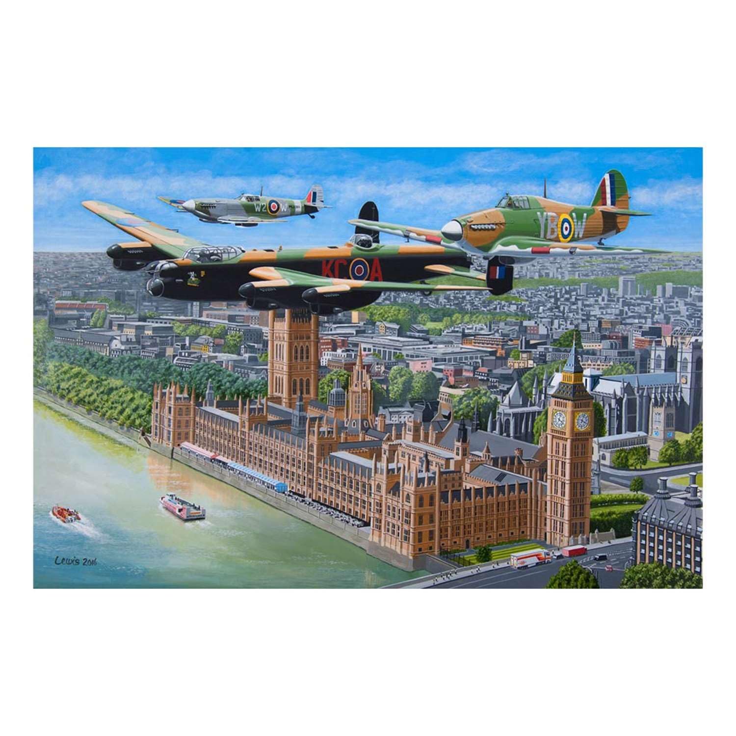 The House of Puzzles - Fly Past Jigsaw - 500 Piece Jigsaws For Adults, Artist Illustrated, Scenic Landscape, Deluxe Puzzle Gifts — image 1