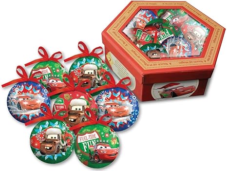 Cars - Disney caja de regalo con 7 4 bolas de navidad 6503: Amazon.es: Juguetes y juegos