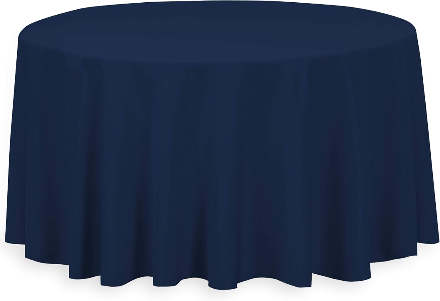 Best navy white table cloth 120 round