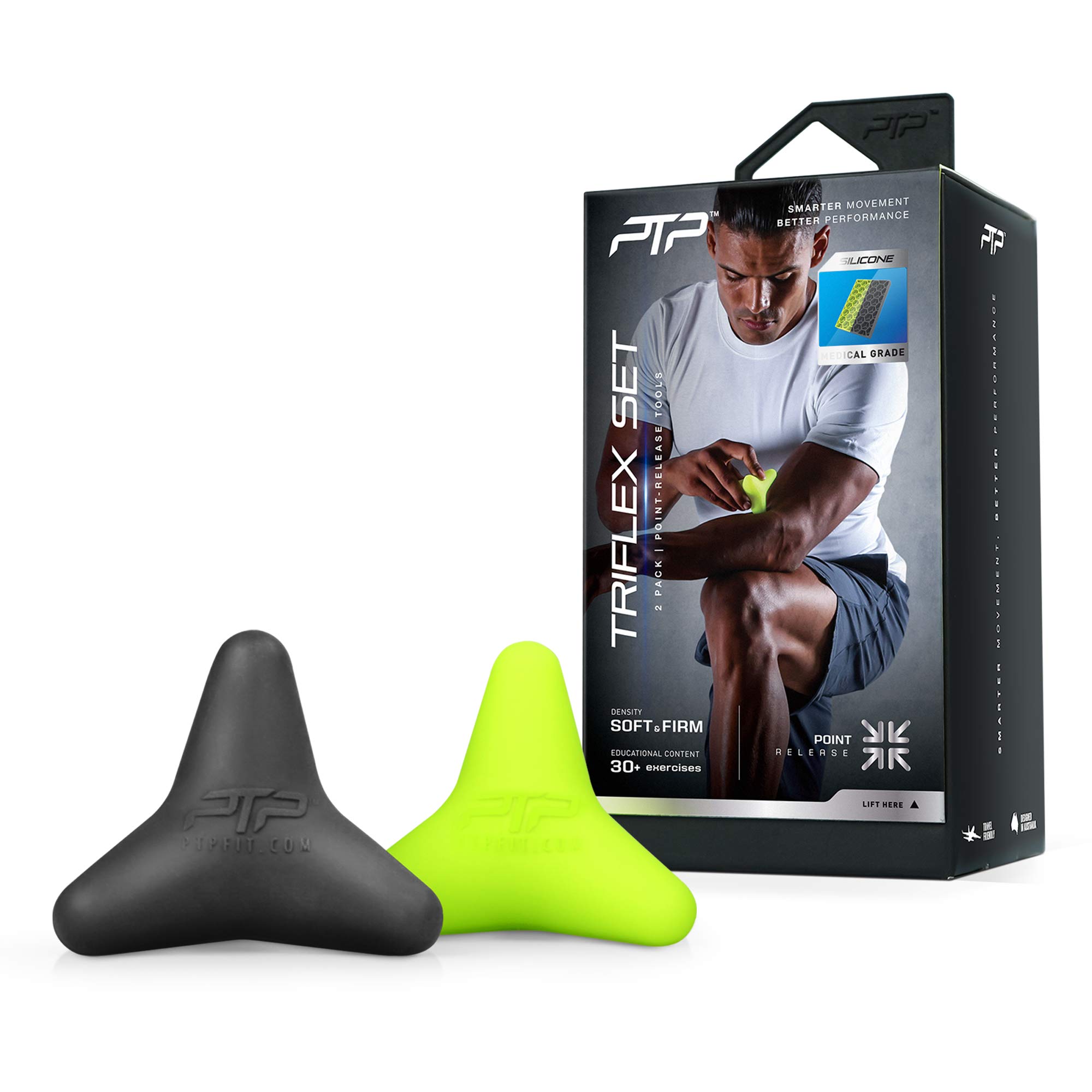 PTP Unisex – Adult's Triflex und Flexband Fitness Band, neon Yellow, Standard Size