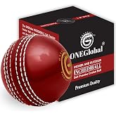 ONEGlobal Soft Rubber Cricket Ball for Practice | Outdoor &amp; Indoor Practice Cricket Ball with Core &amp; Stitched Seam | Realistic Feel, True Bounce &amp; Swing for Practice, Honing Skills &amp; Family Fun