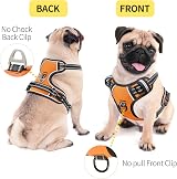 HEELE Dog Harness Medium No Pull Reflective Padded Handle Orange M view 5