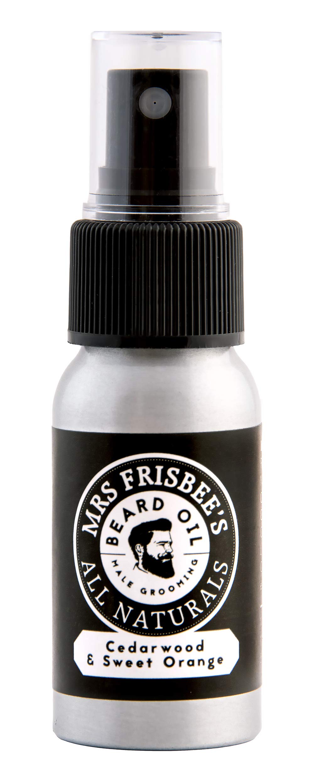 Beard Oil with Cedarwood and Sweet Orange Pure Essential Oils by Mrs Frisbee's All Naturals/Handmade/Natural/Vegan (50ml)