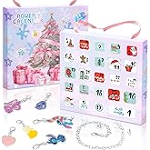 Advent Calendar 2025, Christmas 24 Days Countdown Calendar DIY Jewelry Making Kit with Bracelets,Necklace,Ring Unique, Surprise Xmas Gifts for Boys Girls Teens