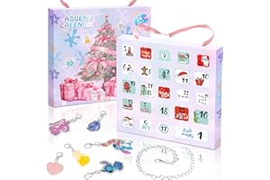 IMIIBEL Advent Calendar 2025, Christmas 24 Days Countdown Calendar DIY Jewelry Making Kit with Bracelets,Necklace,Ring Unique, Surprise Xmas Gifts for Boys Girls Teens