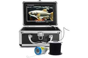 7 Inch Underwater Fishing Camera with LCD Monitor,Wohuole Portable Fish Finder Camera HD 1000 TVL 12pcs White LED Waterproof IP68 Camera 30M Cable for Ice Lake Sea Boat Kayak Fishing (7 INCH)