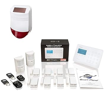 Safe2Home® Funk Alarmanlagen Set SP110 Sabotageschutz Solar Sirene – deutschsprachiges GSM Alarmsystem SMS Alarmierung - Alar