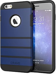 Crave iPhone 6S Plus Case, iPhone 6 Plus Case, Strong Guard Protection Series Case for iPhone 6 / 6s Plus (5.5 Inch) - Navy