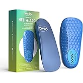 Welnove Memory Foam Heel Insert,Achilles Tendonitis Insoles for Heel Pain - Shock Absorption & Extra Cushioning Comfort Heel Inserts for Work Boot for Heel Spur Relief,3/4 Length,Women 6-10 Men 5-8