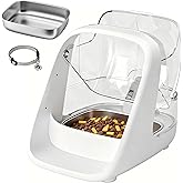 ePawDen Microchip Pet Feeder - Rechargeable Selective-Automatic Cat Feeder with RFID &amp; Microchip Recognition - Stainless Steel Bowl - Prevents Food Stealing in Multi-Cat Homes - for Wet and Dry Food