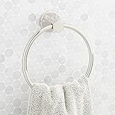 Signature Hardware 955087 Elita 6-5/16" Wall-Mounted Towel Ring - Polished Nickel