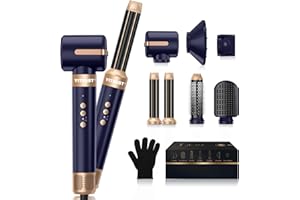 Hair Dryer Brush Blow Dryer, 110000 RPM Hot Brush Styler, Yitrust Auto Air Curler for Hair, Curly Twist 7 in One Multistyler, Professional Ionic Hair Styling Tool, Hot Hair Air Styler, Blue