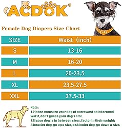 Dog Diapers Female Puppy Diapers for Female, Highly