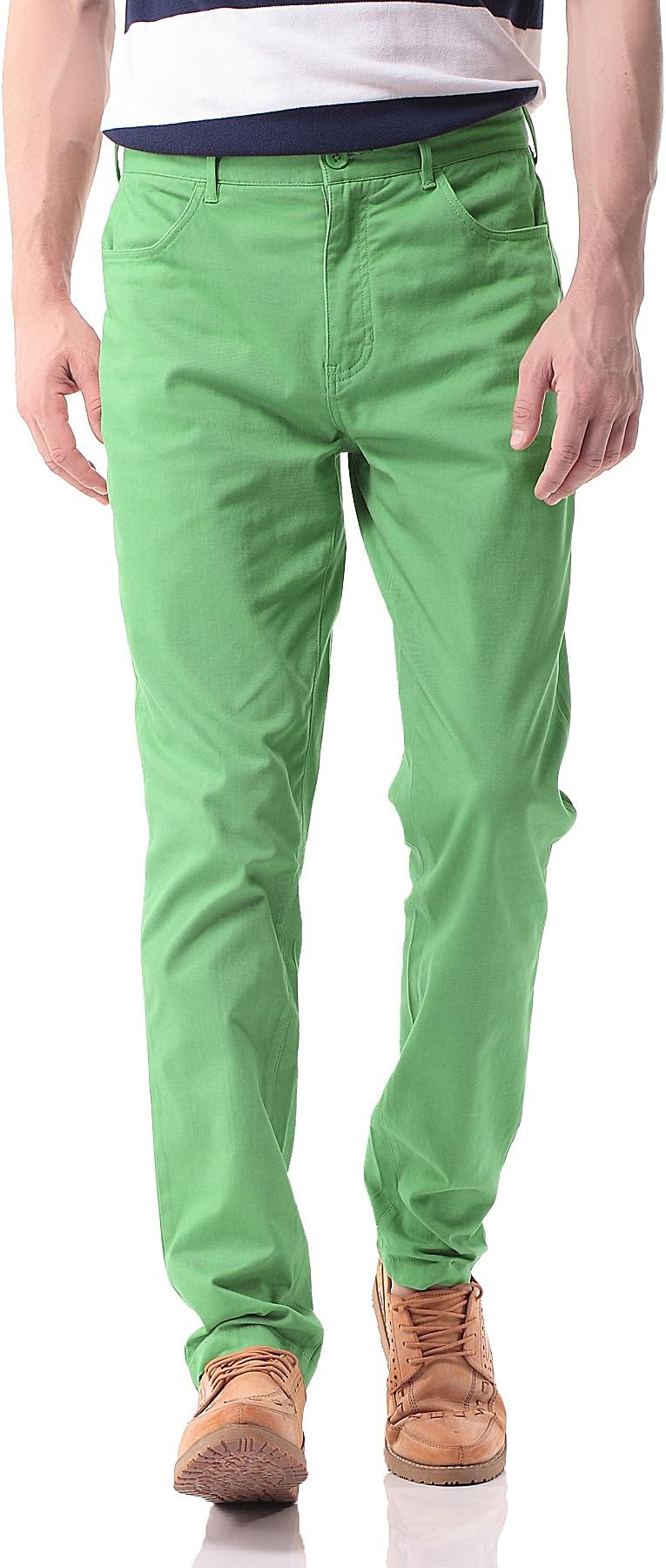 Pau1Hami1ton Men's Casual Chinos Pants Slim Stretchy Tapered Work Weekend Office PH-17