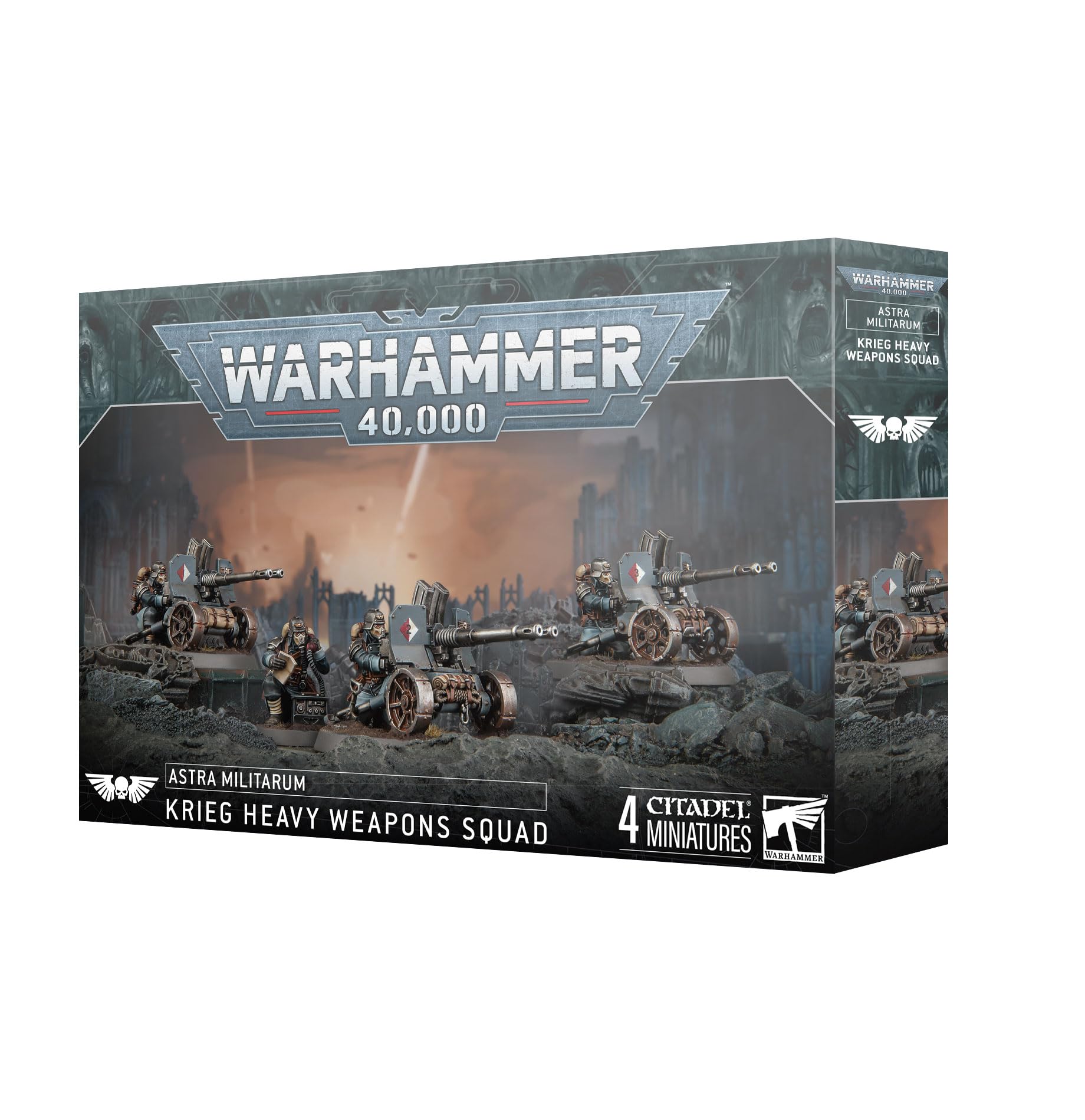 Games Workshop - Warhammer 40,000 - Astra Militarum: Krieg Heavy Weapons Squad, Black and Grey
