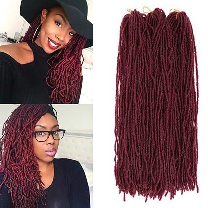 K G Hair 5pcs Lot Straight Goddess Locs Crochet Hair 18inch Micro