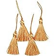 Expo International 2" Fiber Mini Key Tassel Pack of 4 Trims, Gold
