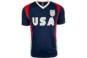 Icon Sports Official Licensed US Soccer USMNT Youth Kids Game Day Shirts Athletic Active Training Game Tee Top