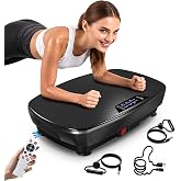 Large Vibration Plate Exercise Machine - High-Intensity Vibrating Shaking Full Body for Lymphatic Drainage - Vibrate Stand Fitness Platform for Strength &amp; Toning Home