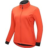 33,000ft Women's Waterproof Fleece Running Jacket Zip Up Athletic Winter Cold Weather Workout Cycling Track Jackets
