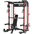 MAJOR FITNESS F22 Multi-Functional Power Rack—1600lbs Capacity All-in-One Squat Rack with Dual Pulley System for Home Gym Strength Training