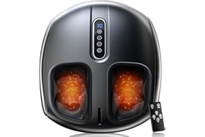 PACOVY Shiatsu Feet Massager, Foot Massager with Heat, Deep Kneading, Vibration and Air Compression for Plantar Fasciitis, 2 Heat Levels, Birthday Gifts for Women Mom Dad