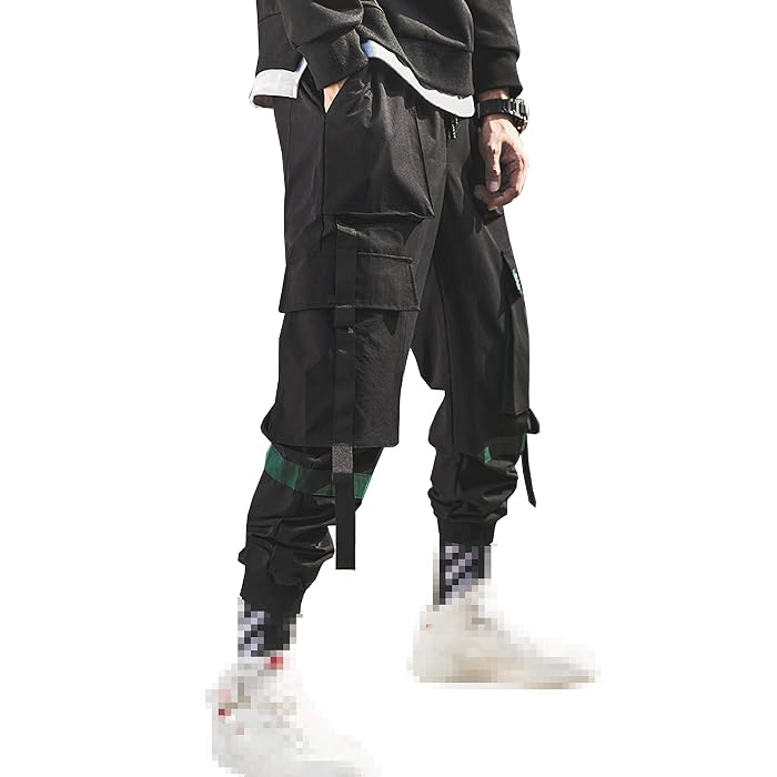 mokewen men's hiphop punk jogger sport harem pants
