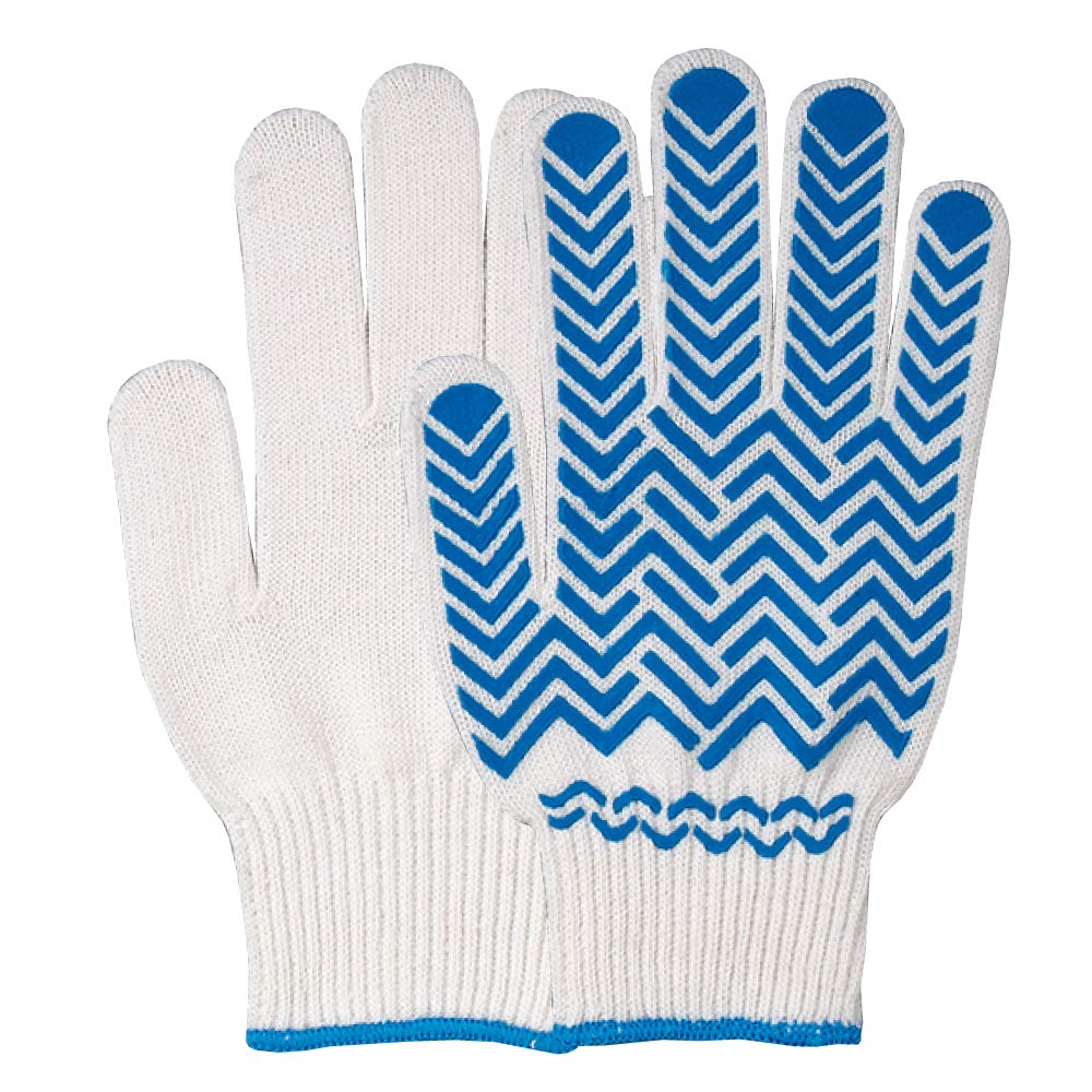 おたふく手袋(OTAFUKU GLOVE) スベリ止め軍手 グッドキャッチ [7ゲージ スベリ止め:天然ゴム] G-322 ブルー L 【5双組】商品画像