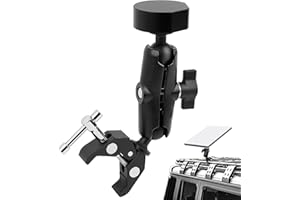 FREECHANGKU for Starlink Mini Mount RV Ladder Mount Kit，Clamp Roof Rack for Starlink Mini Satellite， Starlink Mini Bracket Accessories Aluminum Alloy Pipe Pole Adapter Starlink Mini (2024 Old Version)