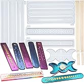 Moon Phase Incense Holder Epoxy Resin Silicone Molds Set Triple Goddess Candle Tray, Ash Catcher, Storage Box 5-Count Around 10inch Long