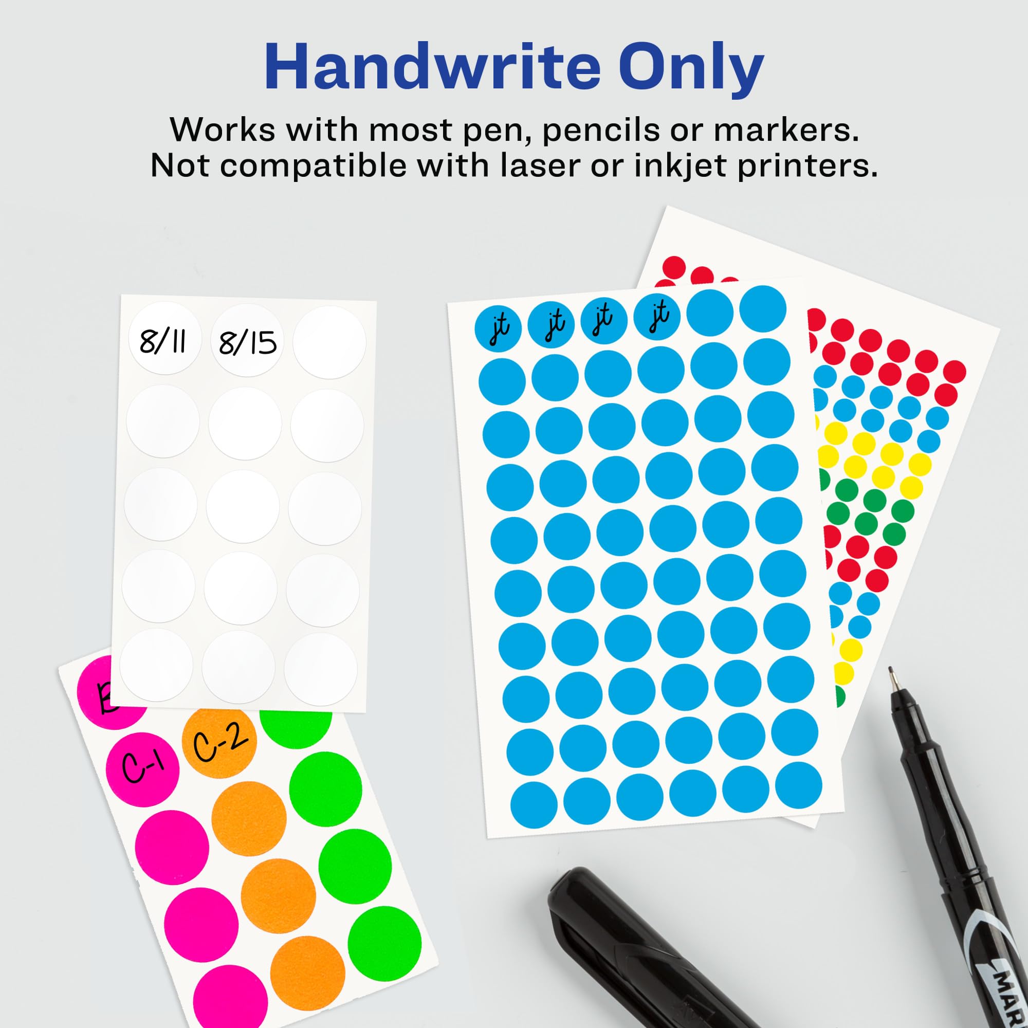 Document Label Sticker Color Mua Avery Color-Coding Removable Labels, 1/2 Inch Round Stickers, Neon ...