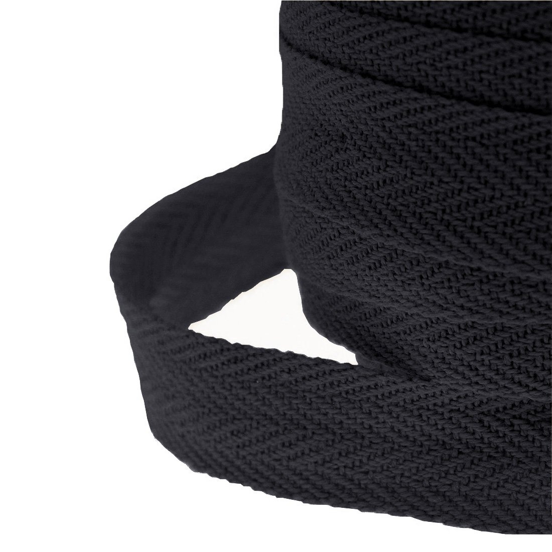 JJ PRIME - [Black, 50 Meter] Hemming Tape Herringbone Tape – Premium Quality Bunting Tape for Sewing, Arts and Crafts – Ideal for Dressmaking, Apron – Washable and Durable 25mm Width