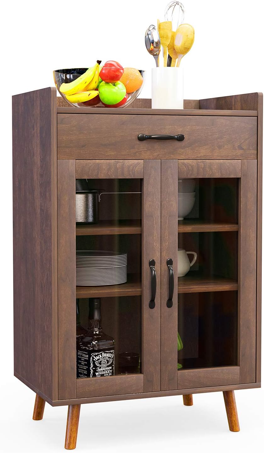 sideboard kitchen cabinet on Amazon Com Mecor Kitchen Sideboard Buffet Cabinet Mid Century Dining Storage Sever Storage Cupboard Console Table W Drawer And Adjustable Shelf For Kitchen Hallway Living Room Buffets Sideboards