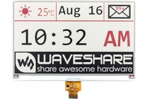 Waveshare 7.5inch E-Paper (B) E-Ink Raw Display 800×480 Pixels Red/Black/White Three-Color with SPI Interface Without PCB