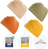 Ziggle Bandana Dribble Bibs Cotton Front 0-24M Sahara view 2