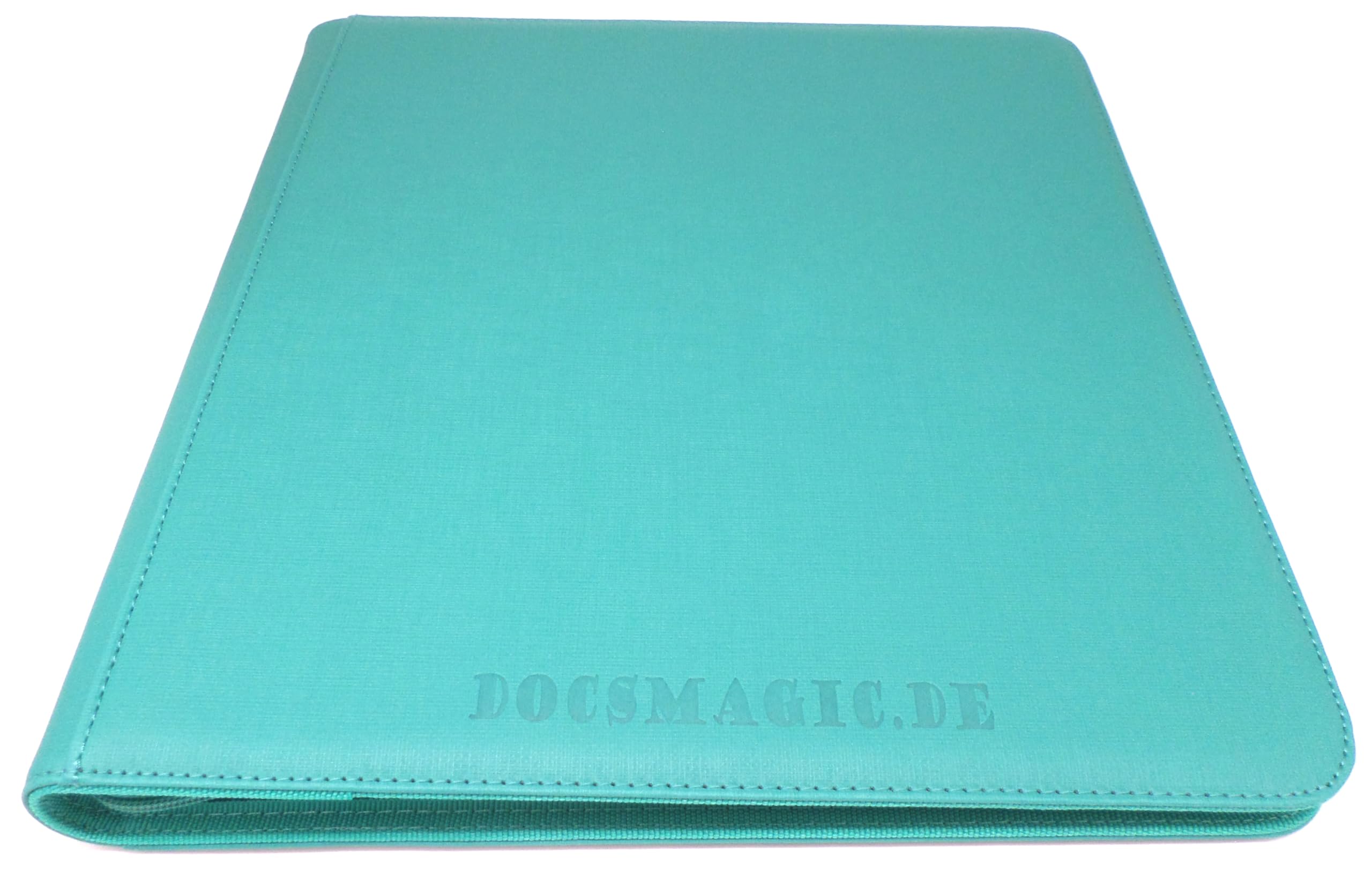 docsmagic.de Premium Pro-Player 12-Pocket Playset Zip-Album Mint - 480 Card Binder - MTG - PKM - YGO Aqua