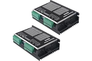 DWEII 2PACK CNC Digital Stepper Driver DM556 Stepper Motor Controller 2-Phase Stepper Motor Driver 20-50V DC Max 5.6A 128 Subdivision for Nema 23, 24 and Nema 34 Stepper Motor