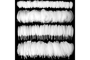 SevenFish Lot de 320 plumes d'oie naturelles pour travaux manuels, 5 à 20,3 cm, pour mariage, maison, fête, bricolage, attrap