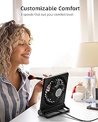 Koonie USB Fan, Strong Wind Ultra Quiet Small Desk