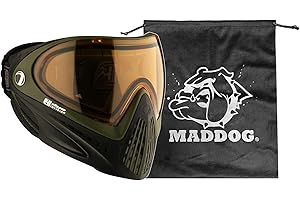 Maddog Dye I4 PRO Thermal Dual-Pane Anti-Fog Lens Paintball Airsoft Mask Goggle System Combo with Microfiber Storage Bag