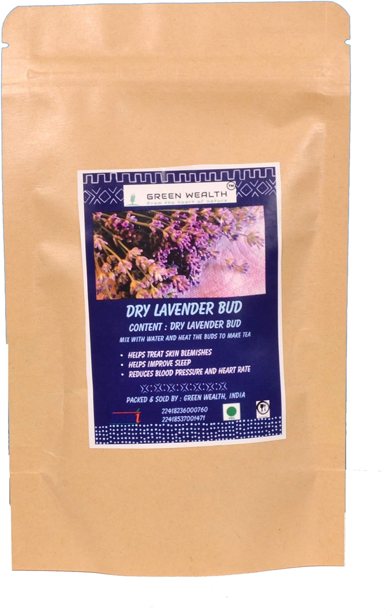 Green Wealth - Dry Lavender Buds - 100 Grams