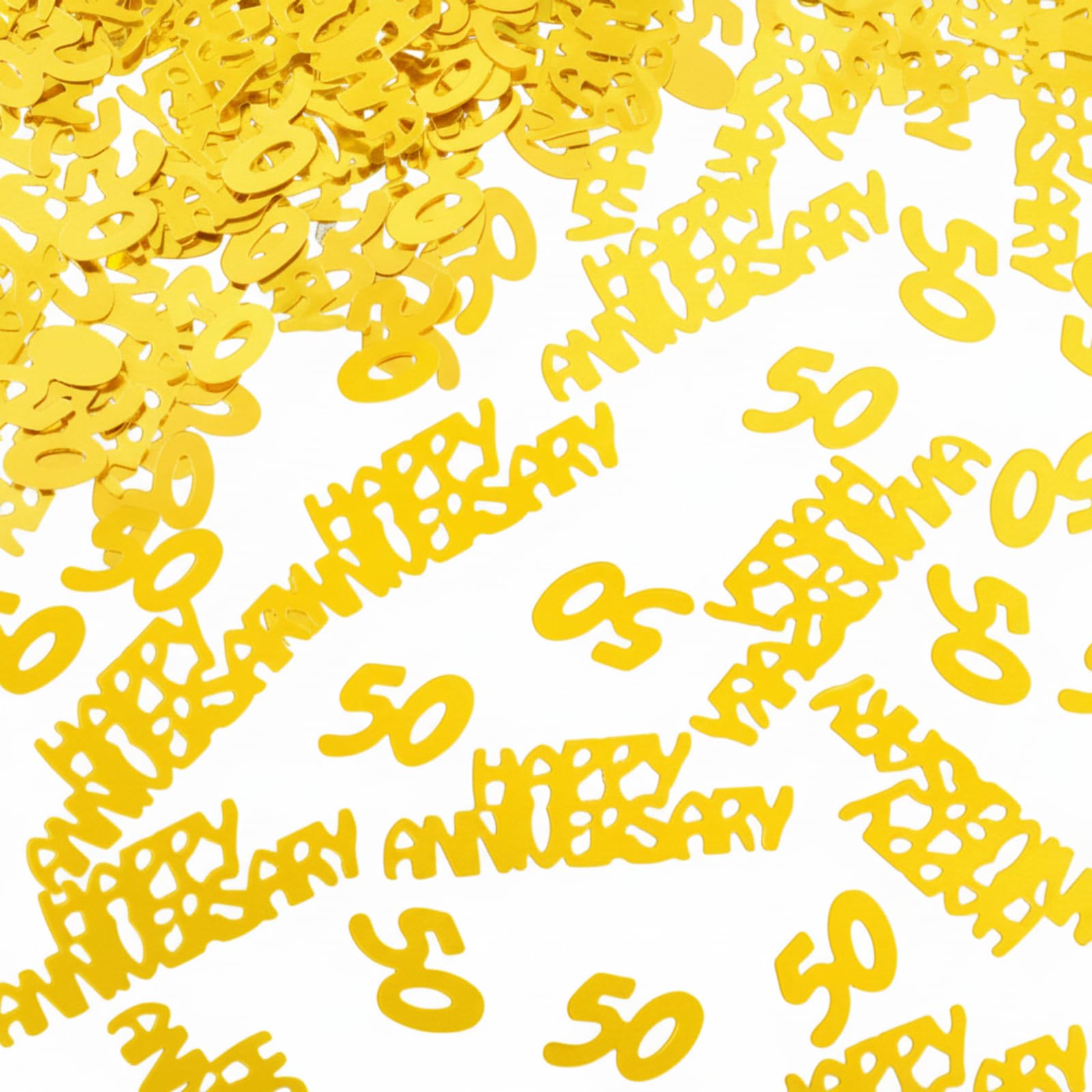 Gejoy 4 Bags Gold 50th Anniversary Confetti Glitter Confetti Table Decorations for 50th Anniversary Wedding Party Decoration