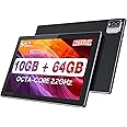YQSAVIOR 10.1 inch Android 13 Tablet, 10GB RAM+64GB ROM+1TB Expandable Computer Tablets PC, MTK8768 Octa-CORE 2.2GHZ, IPS 1280 * 800 Screen, 2+8MP Dual Camera, WiFi, BT, Black