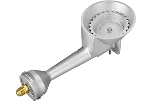 onlyfire High Pressure Cast-Iron Propane Burner Replacement for Round Bayou Classic Cooker Frames - with Brass Fitting Orifice