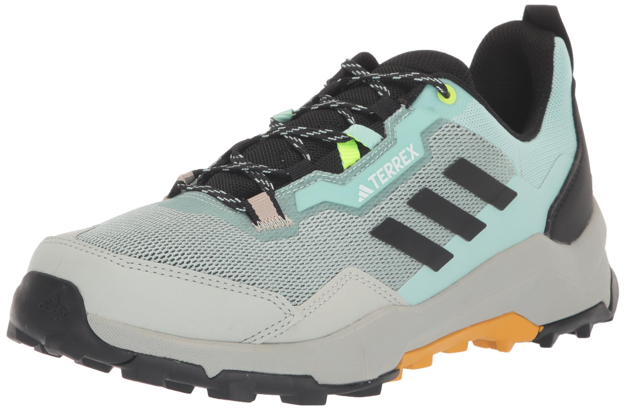 adidas Women’s Terrex AX4 Sneaker, Semi Flash Aqua/Core Black/Preloved Yellow, 7.5