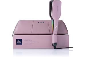 ghd Duet Style ― 2-in-1 Flat Iron Hair Straightener + Hair Dryer | Limited Edition Transcendent Pink | Hot Air Styler to Tran