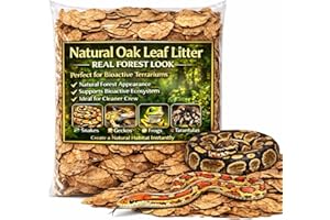 MAQIHAN 2.8 OZ Dry Oak Leaf Litter - Leaf Litter for Reptiles Oak Leaves for Isopods Live Substrate for Snakes, Frogs, Isopod