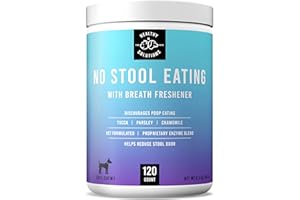 HEALTHY SOLUTIONS FOR PETS Deterrent for Dogs Eating Poop - Coprophagia No Poo Chews Prevent Dog from Eating Stool - Chew Enhanced with Breath Freshener, Enzymes, & Probiotics to Help Ease and Stop This Nasty Habit | 120ct