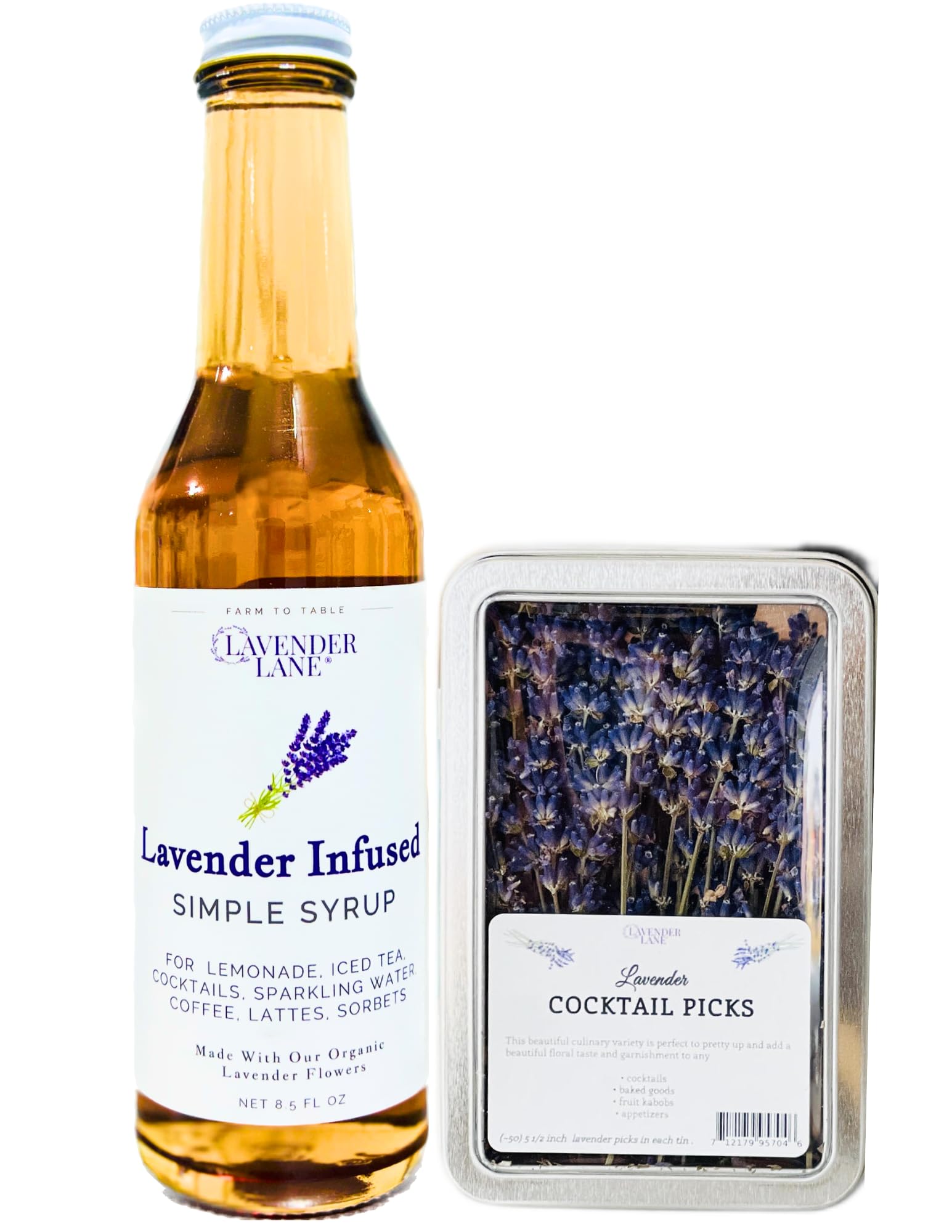 Organic Lavender Cocktail Picks - 50 Aromatic
